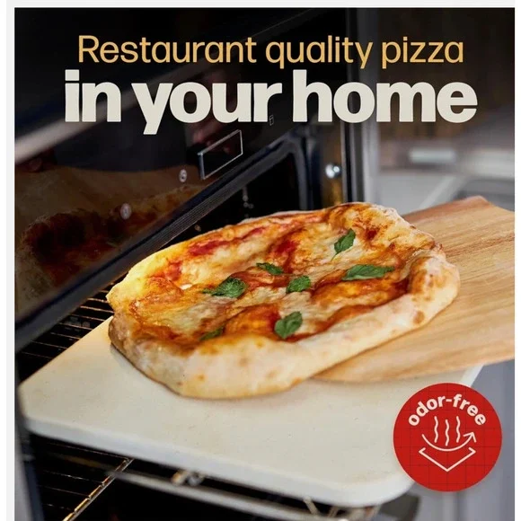 NEW HANS GRILL PIZZA STONE Rectangular For Oven Baking BBQ Grilling Cordieri - Picture 3 of 4